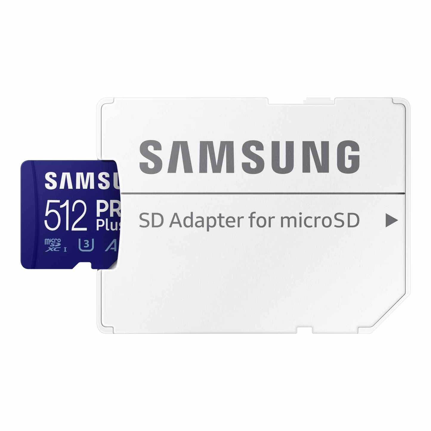 SAMSUNG SAMSUNG PRO Plus microSD Memory Card + Adapter, 512GB microSDXC, Up to 180 MB/s, Full HD & 4K UHD, UHS I, C10, U3, V30, A2, for Android Smartphones, Tablets, GoPRO, and DJI Drone (MB MD512SA/AM)