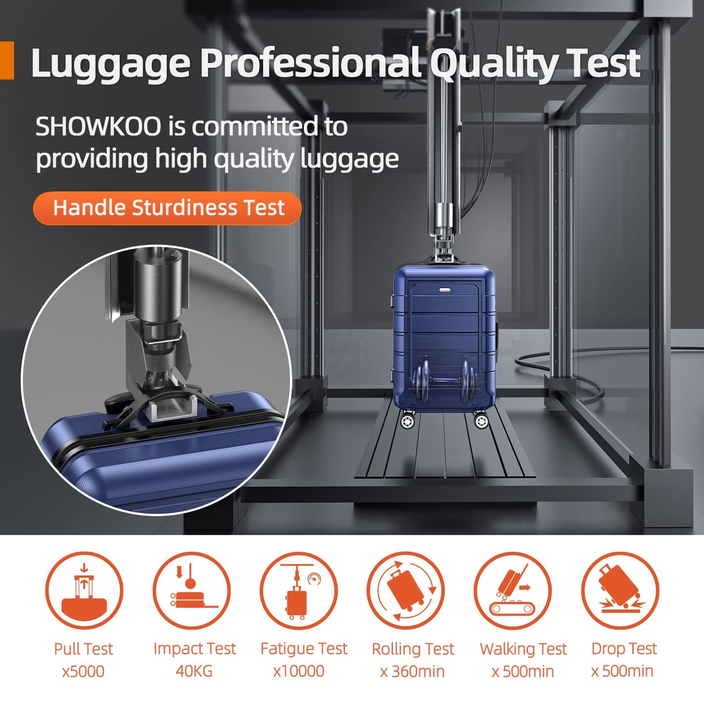 SHOWKOO SHOWKOO Luggage Sets Expandable PC+ABS Durable Suitcase Double Wheels TSA Lock 3pcs Blue