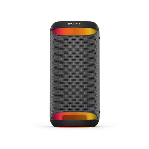 Sony Sony SRS-XV500 - Wireless Bluetooth Party Speaker with Powerful Sound and MEGA BASS - 25 hr Battery Life, Portable, LED Lighting, Party Connect, IPX4 Rating, Karaoke Mic/Guitar Inputs – Black