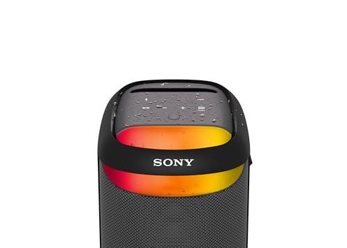 Sony Sony SRS-XV500 - Wireless Bluetooth Party Speaker with Powerful Sound and MEGA BASS - 25 hr Battery Life, Portable, LED Lighting, Party Connect, IPX4 Rating, Karaoke Mic/Guitar Inputs – Black