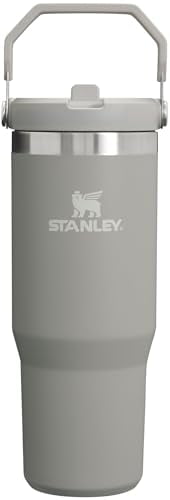 STANLEY Stanley IceFlow Stainless Steel Tumbler - Vacuum Insulated Water Bottle for Home, Office or Car Reusable Cup with Straw Leak Resistant Flip Cold for 12 Hours or Iced for 2 Days, Ash, 30OZ