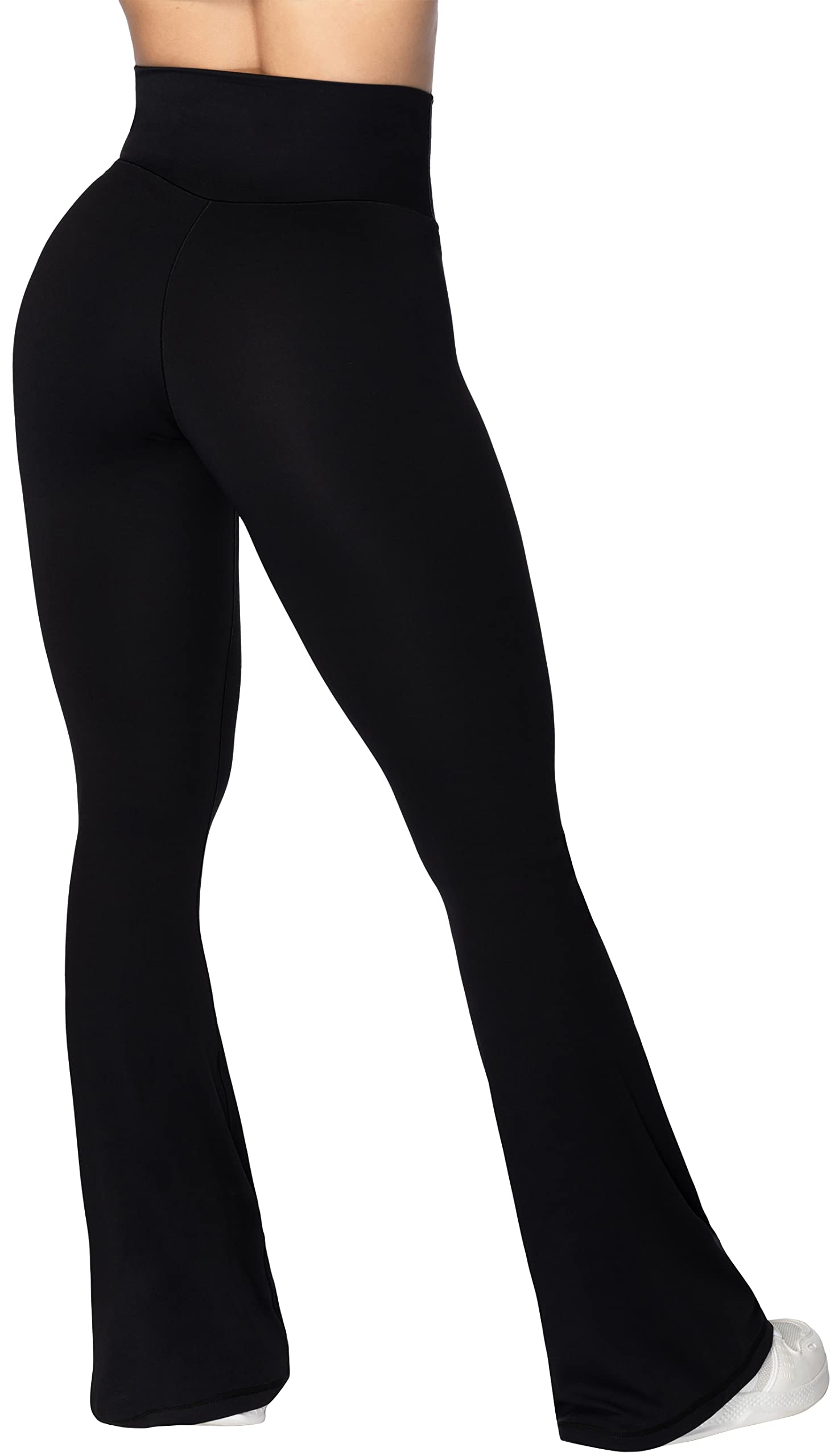 Sunzel Sunzel Flare Leggings, Crossover Yoga Pants for Women with Tummy Control, High-Waisted and Wide Leg Black