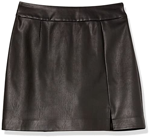 The Drop The Drop Women's Aiden Vegan Leather Mini Skirt, Black, XS