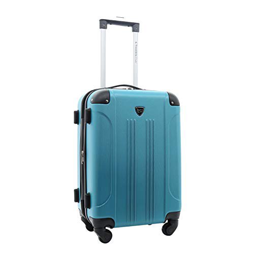 Travelers Club Travelers Club Chicago Hardside Expandable Spinner Luggage, Teal, 5 Piece Set