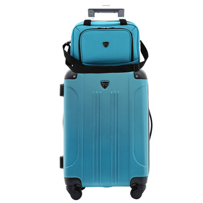 Travelers Club Travelers Club Chicago Hardside Expandable Spinner Luggage, Teal, 5 Piece Set