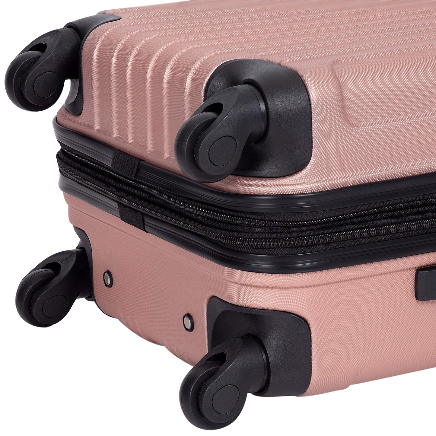 Travelers Club Travelers Club Midtown Hardside Luggage Travel, Rose Gold, 4-Piece Set