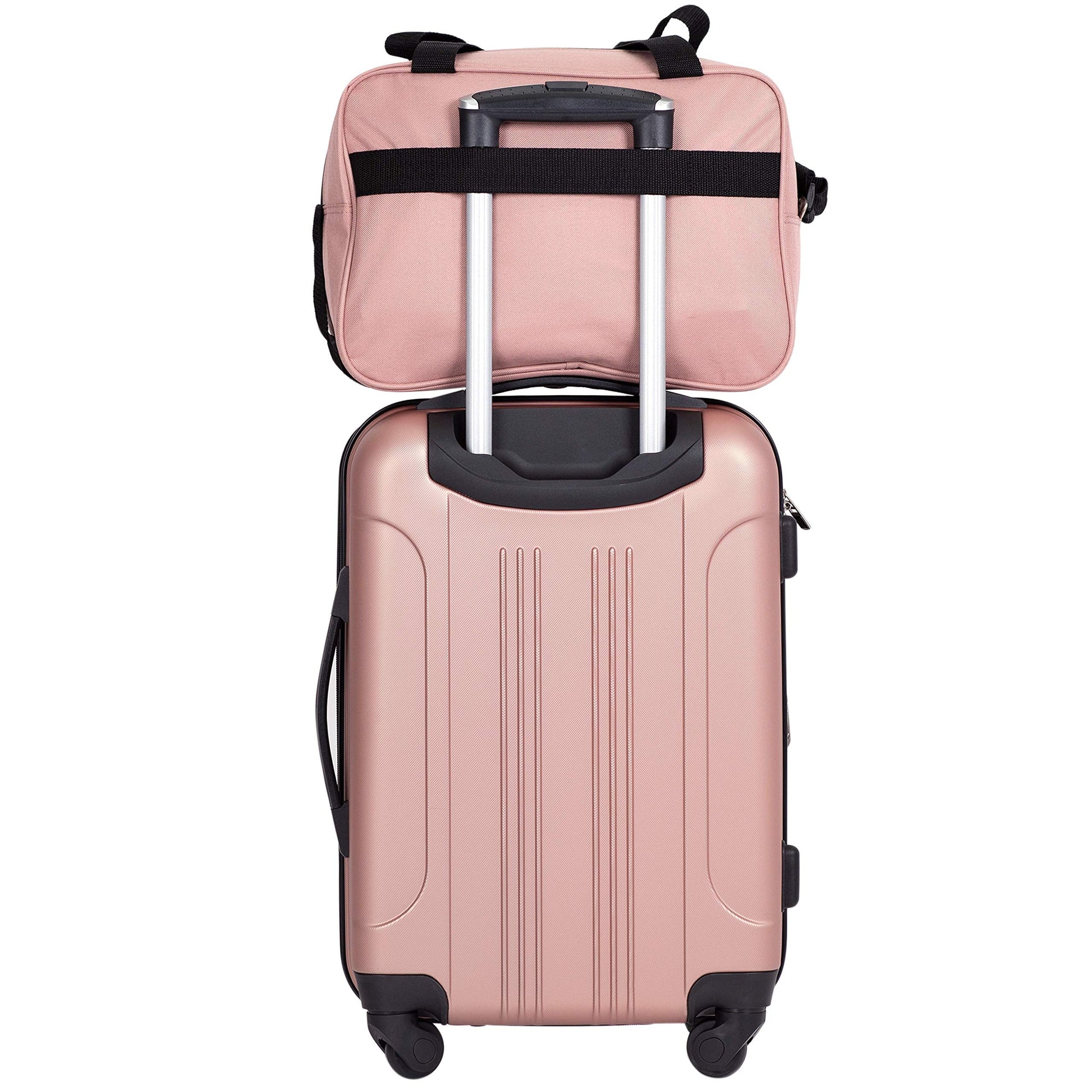 Travelers Club Travelers Club Midtown Hardside Luggage Travel, Rose Gold, 4-Piece Set