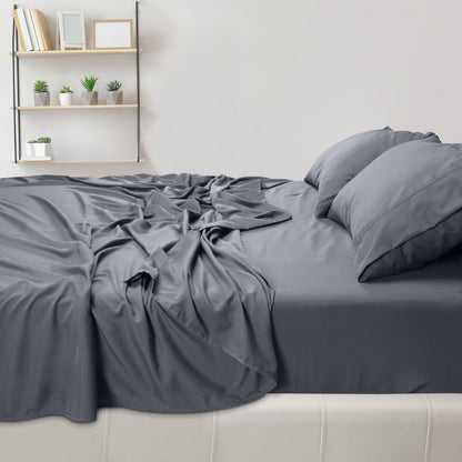 Utopia Bedding Utopia Bedding Queen Sheet Set - Brushed Microfiber - Soft Bed Sheets for Queen Size Bed Set - Luxury Bedding Sheets with Fitted Sheet, Flat Sheet & 2 Pillow Cases - Deep Pocket (Grey)