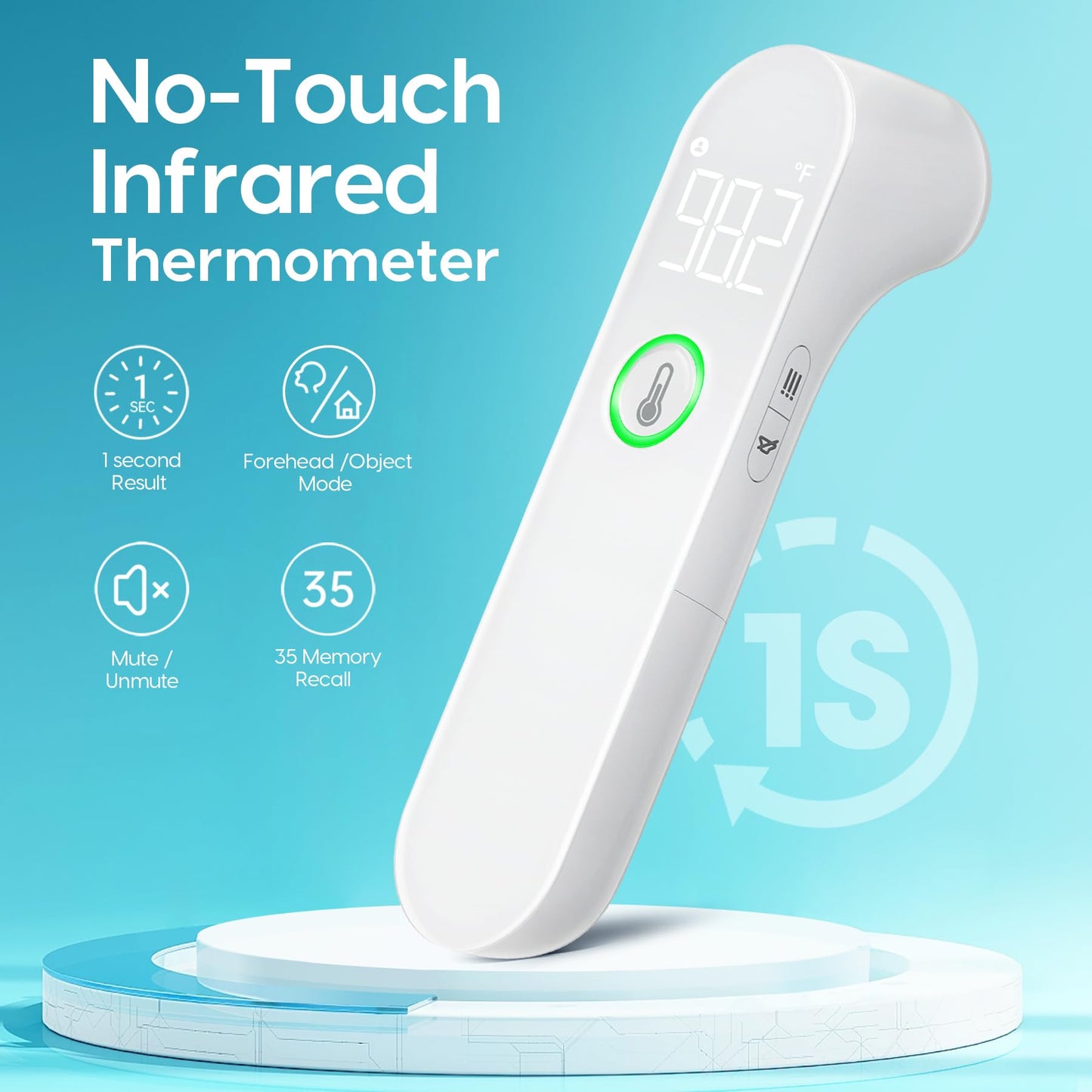 Viproud Thermometer for Adults and Kids, Fast Accurate Baby Thermometer, FSA HSA Eligible, Fever Alarm & Mute Mode, Baby Essentials - Lifetime Support