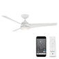 WAC Lighting WAC Smart Fans Sonoma Indoor and Outdoor 3-Blade Smart Home Ceiling Fan 56in Matte White with 3000K LED Light Kit and Remote Control works with Alexa and iOS or Android App