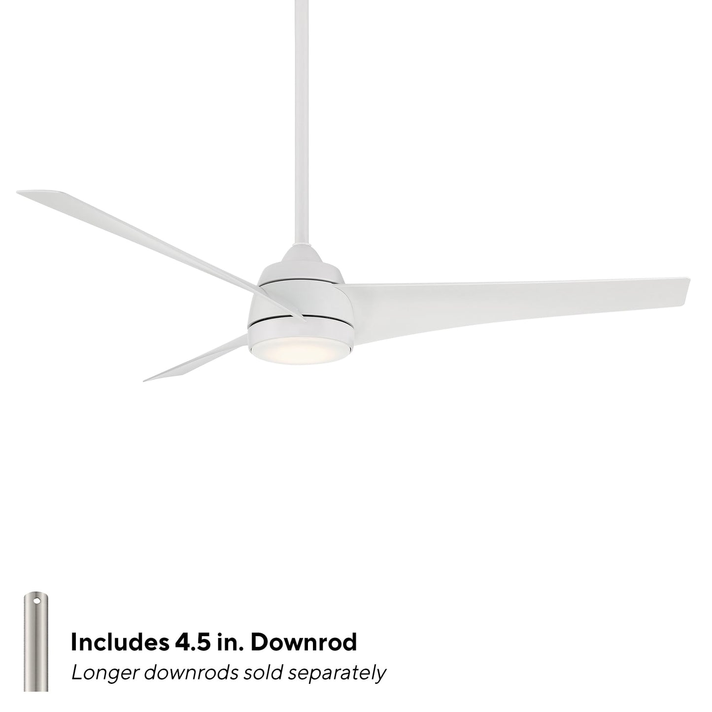 WAC Lighting WAC Smart Fans Sonoma Indoor and Outdoor 3-Blade Smart Home Ceiling Fan 56in Matte White with 3000K LED Light Kit and Remote Control works with Alexa and iOS or Android App