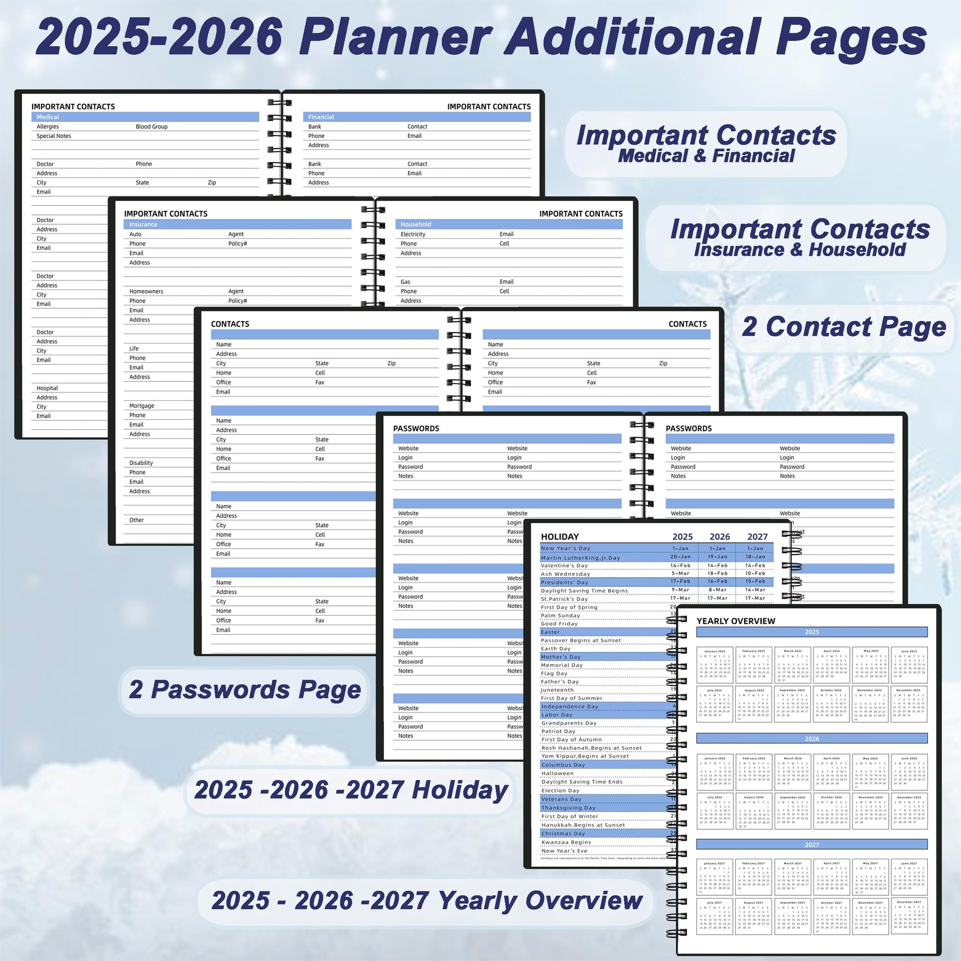 XAOWON Monthly Planner 2025-2026 (7.4'' x 9.6''), 2025 Calendar 18 Months Planner from Jan 2025-Jun 2026, Academic Planner with Monthly Tabs & Pocket, Perfect for School & Work, 120GSM Thick Paper, Black